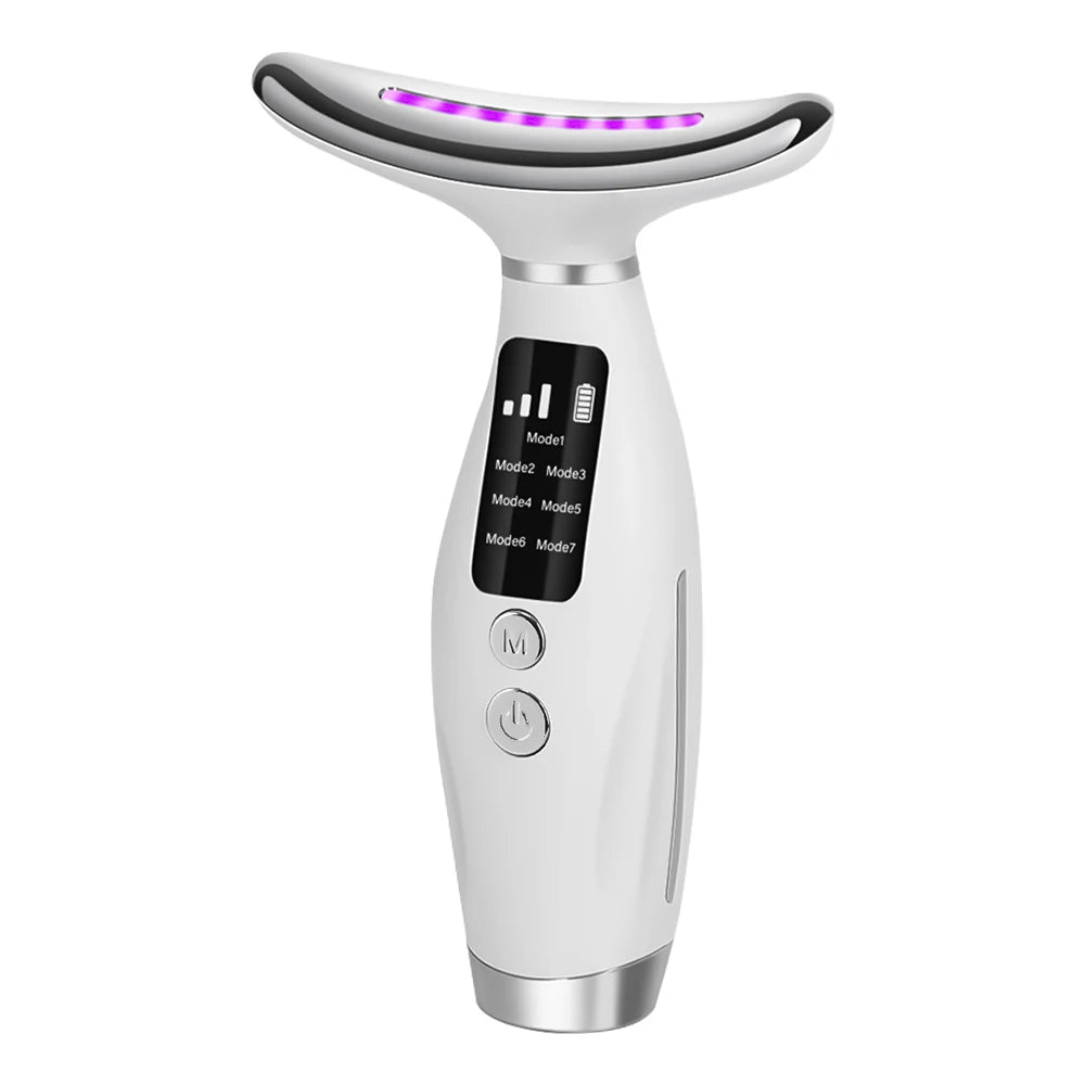 SkinRevive 7-Color LED Face & Neck Massager – Vibration & Collagen Boosting