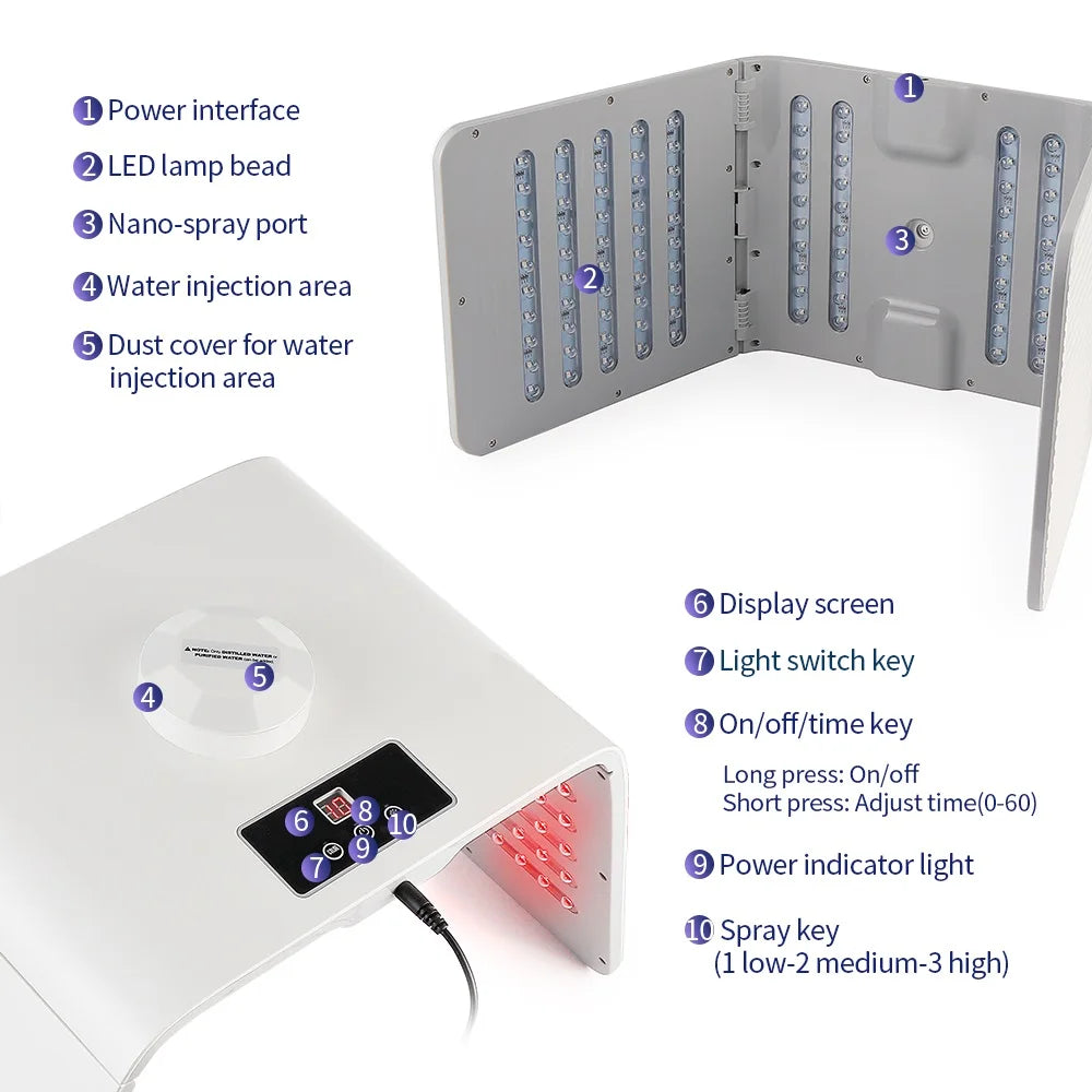 Professional LED Photon Machine – Advanced Skin Rejuvenation & Hydration Therapy